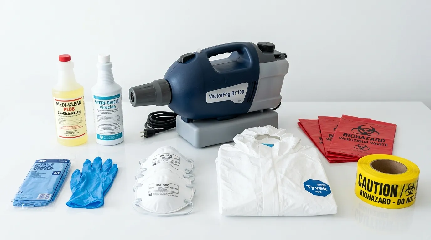 Professional biohazard remediation crew working in Rancho Santa Margarita